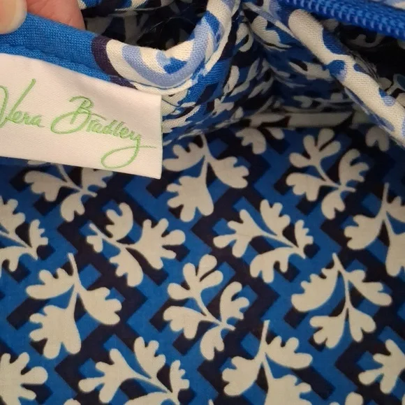 Vera Bradley 100 Handbag Blue Lagoon - Picture 7 of 12